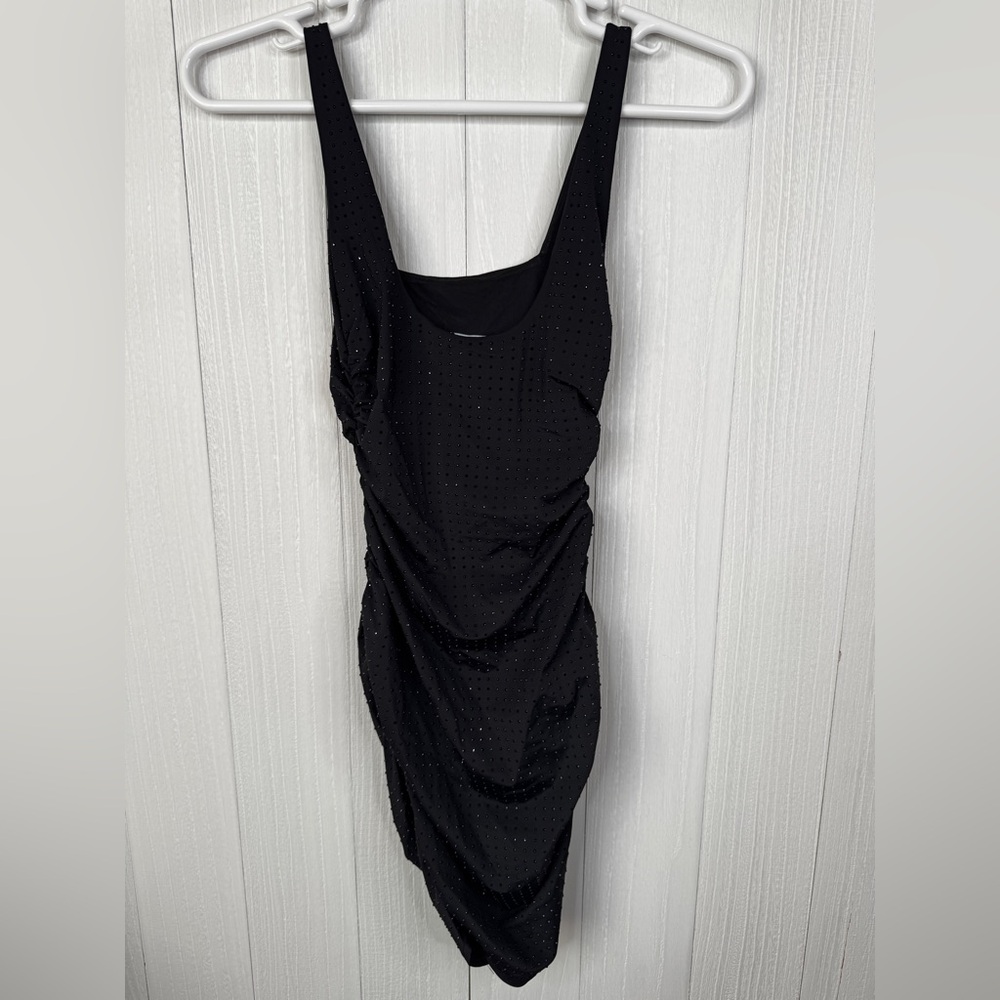 Zara Black Embellished | Bedazzled Mini Dress - Picture 10 of 10